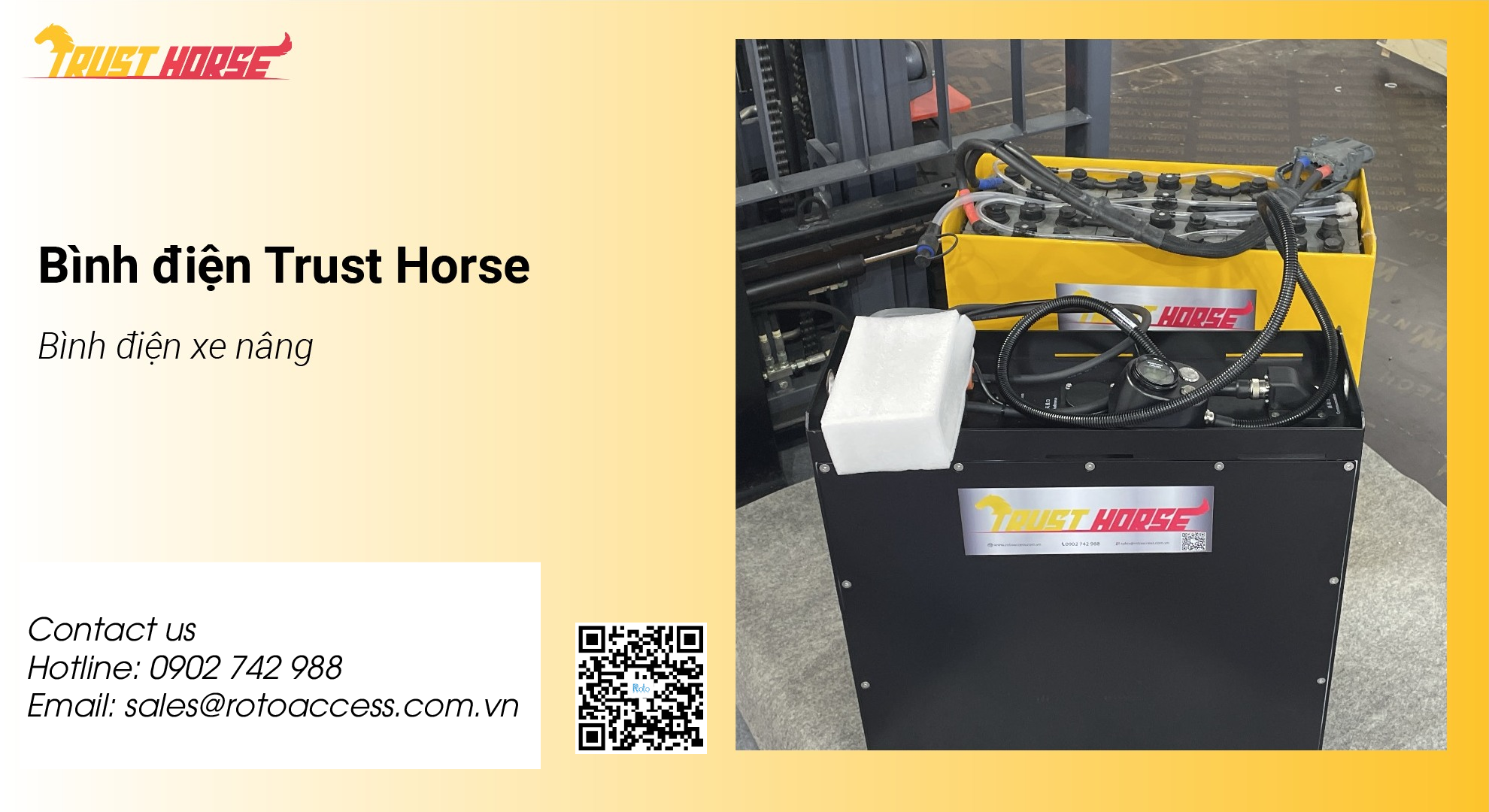Bình Điện Xe Nâng Trust Horse - Lựa Chọn Số 1 Cho Doanh Nghiệp