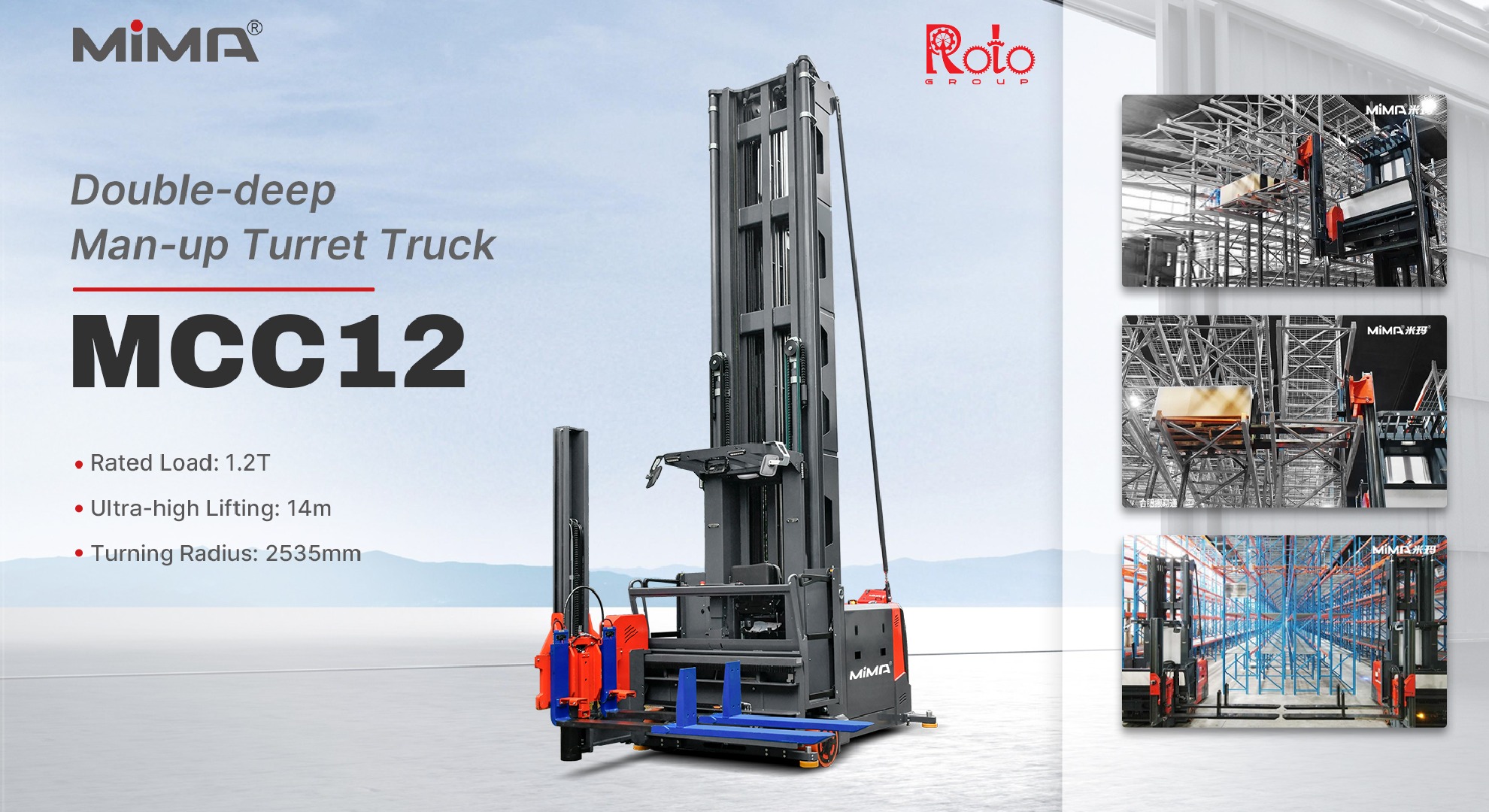 Xe Nâng Điện VNA 3 Chiều MiMA – Bứt Phá Giới Hạn Kho Double Deep