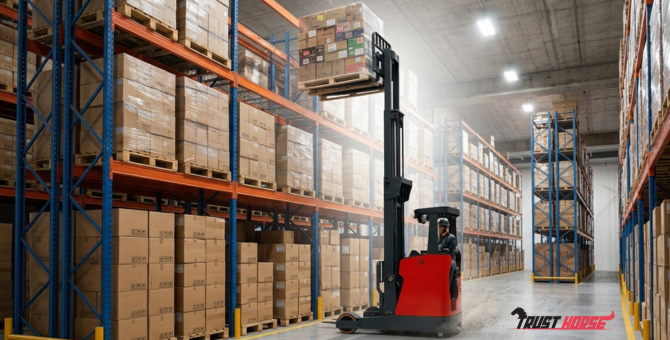 Cách Tối Ưu Không Gian Kho Hẹp Với Xe Nâng Reach Truck MFZ